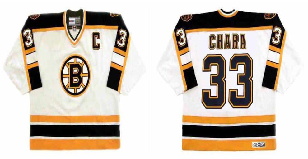 2019 Men Boston Bruins 33 Chara White CCM NHL jerseys